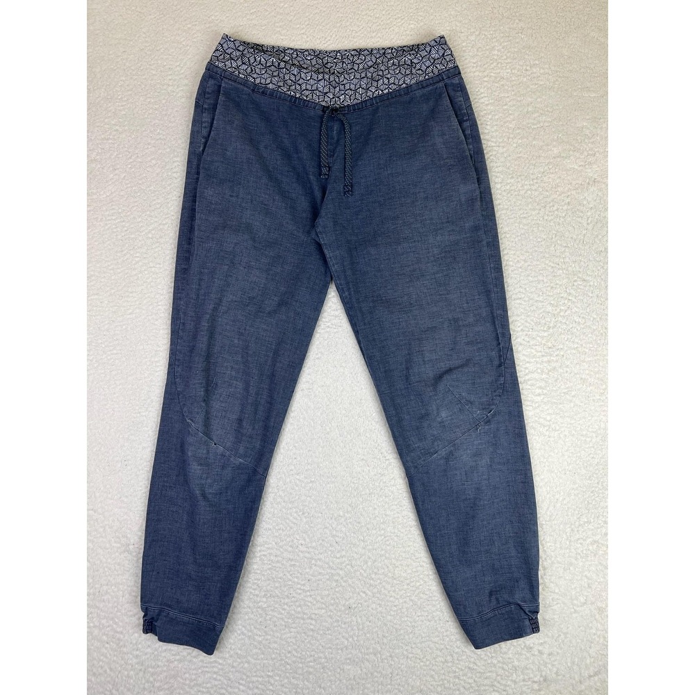 Patagonia Hampi Rock Jogger Pants Womens 8 Blue Hemp Blend Hiking Climbing